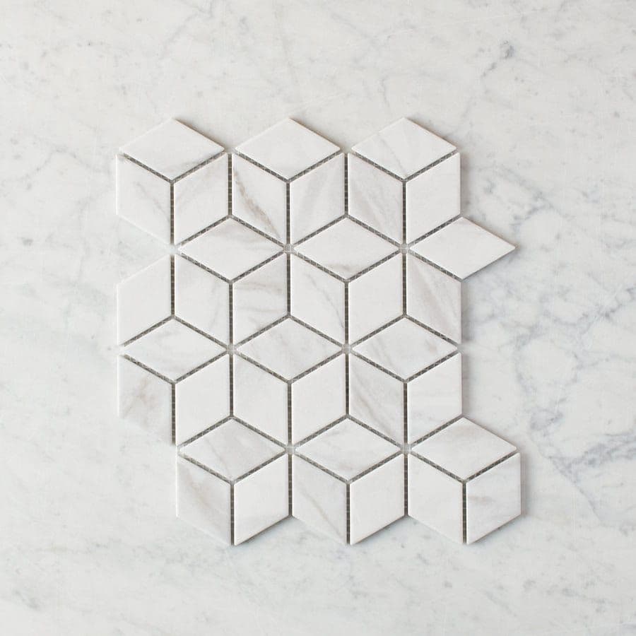 Oakley Cube Carrara Matte Mosaic Tile