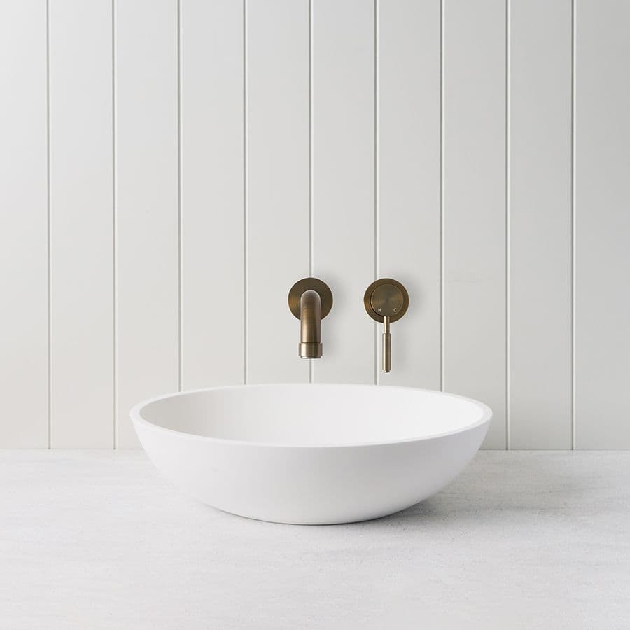 Above Counter Curved Oval Basin Matte White