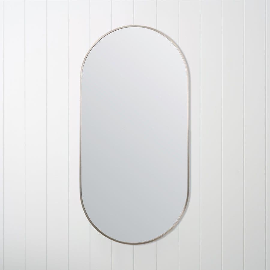 Oval Mirror Warm Brushed Nickel