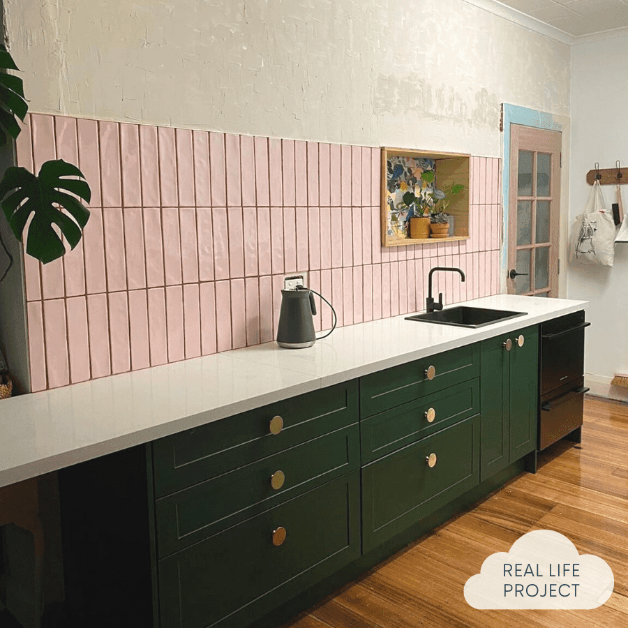 Newport Gloss Subway Baby Pink Tile