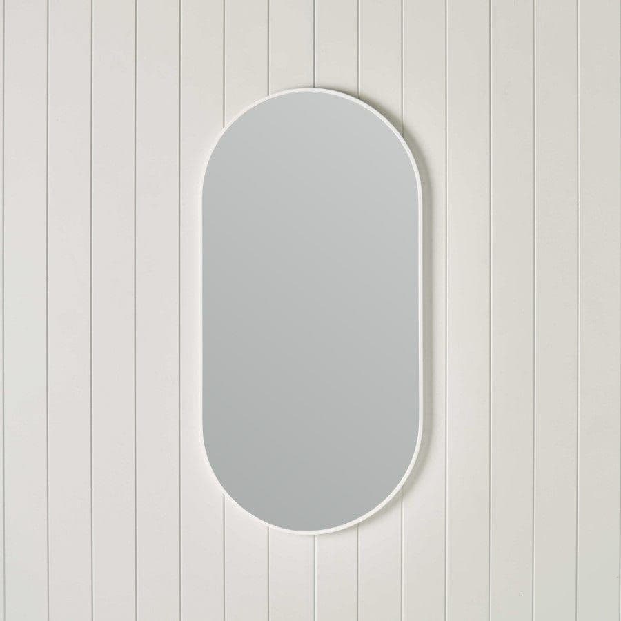 Oval Mirror Matte White