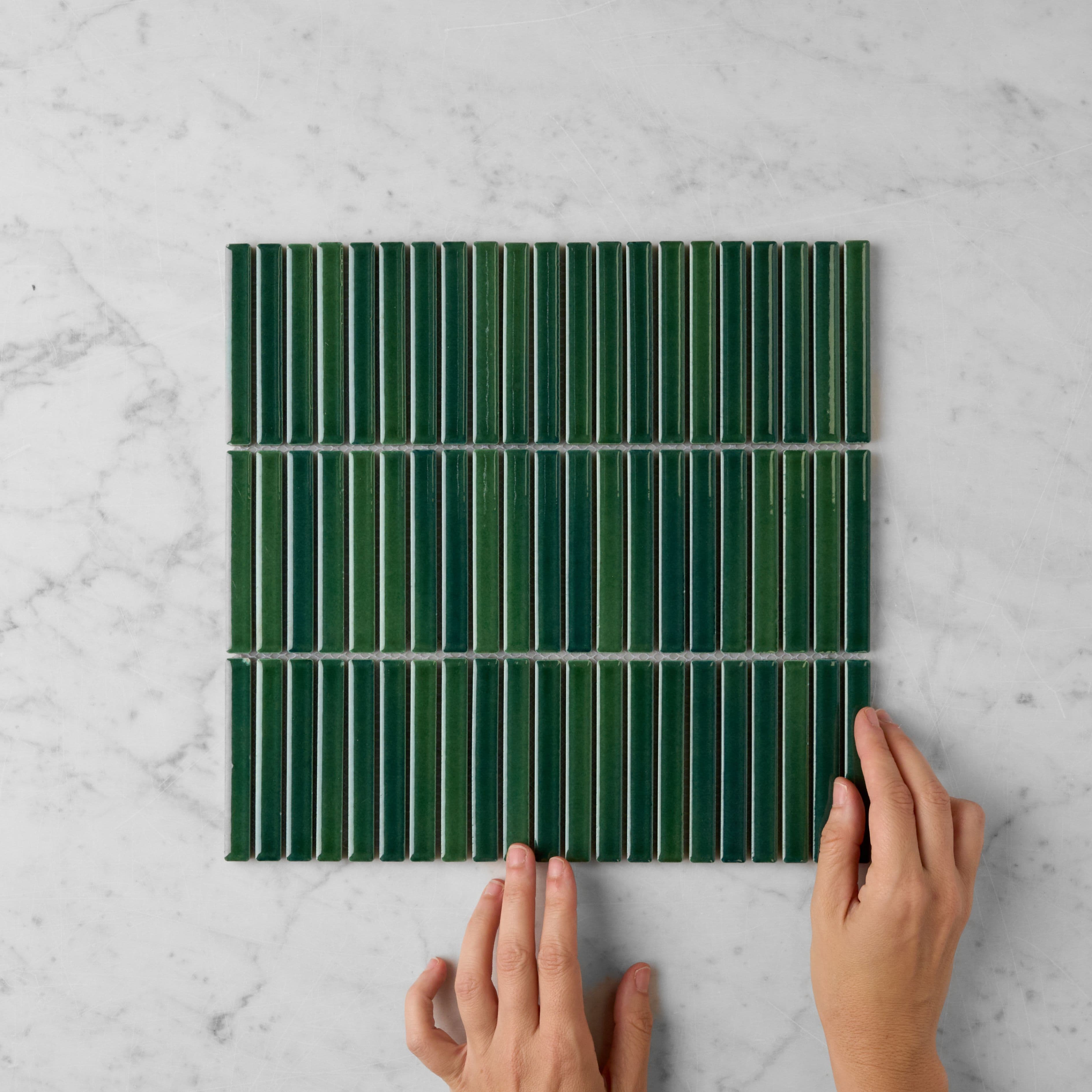 Coogee Antique Forest Green Kit Kat Mosaic Tile