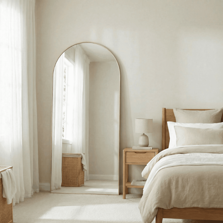 Arch Full Length Mirror Warm Brushed Nickel