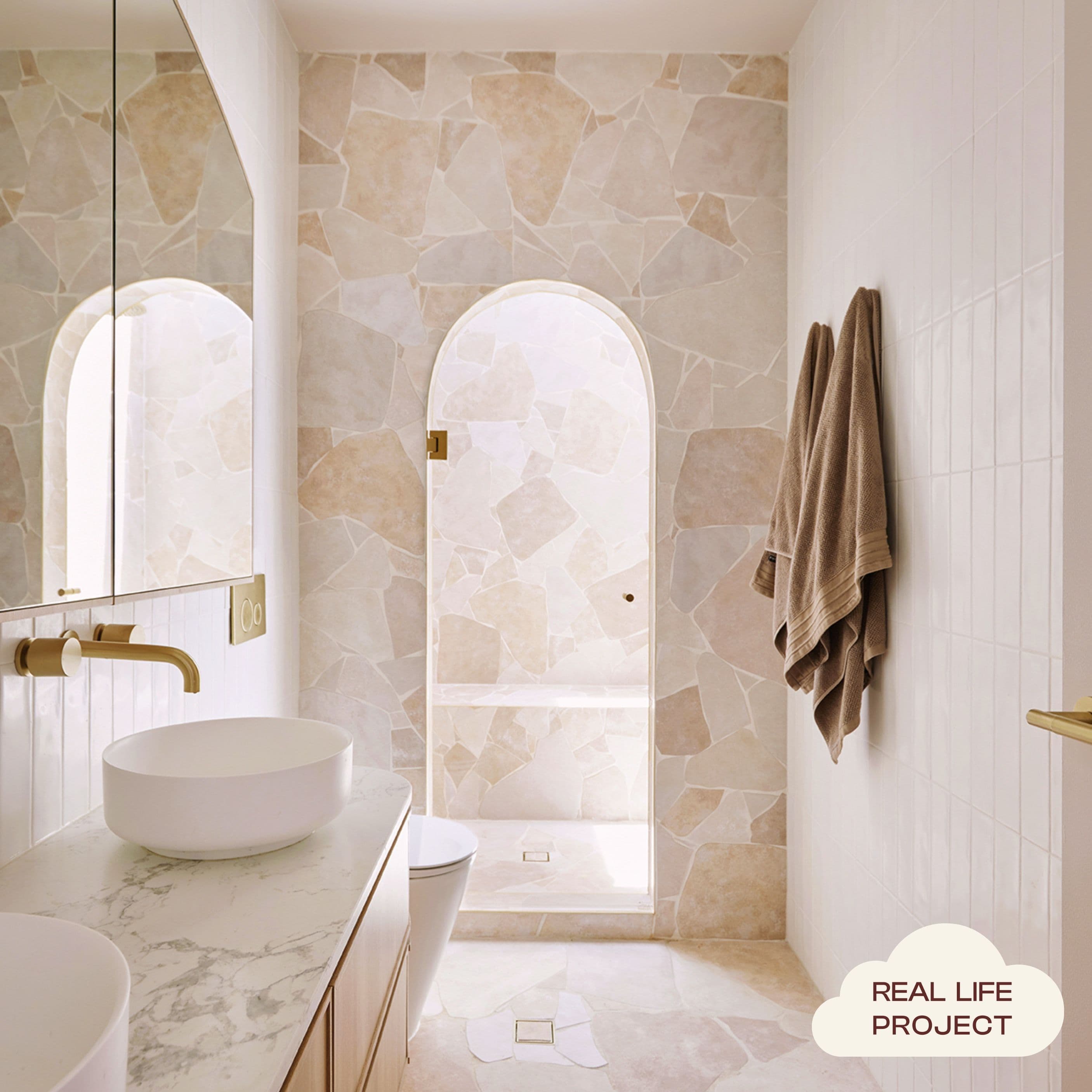 Clovelly Stone Look Crazy Paving Tile