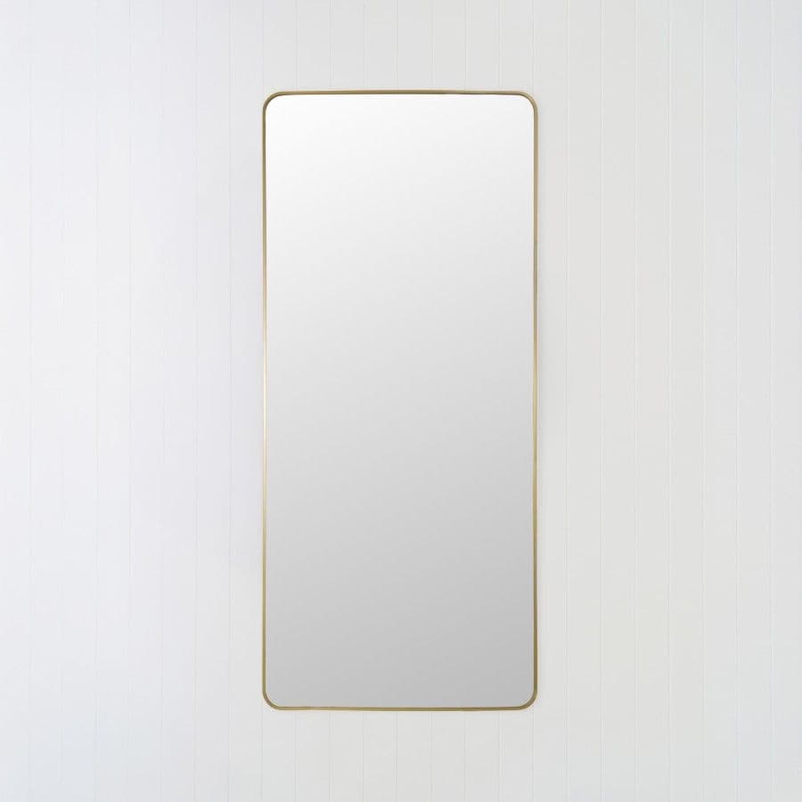 Rectangular Full Length Mirror Brushed Brass