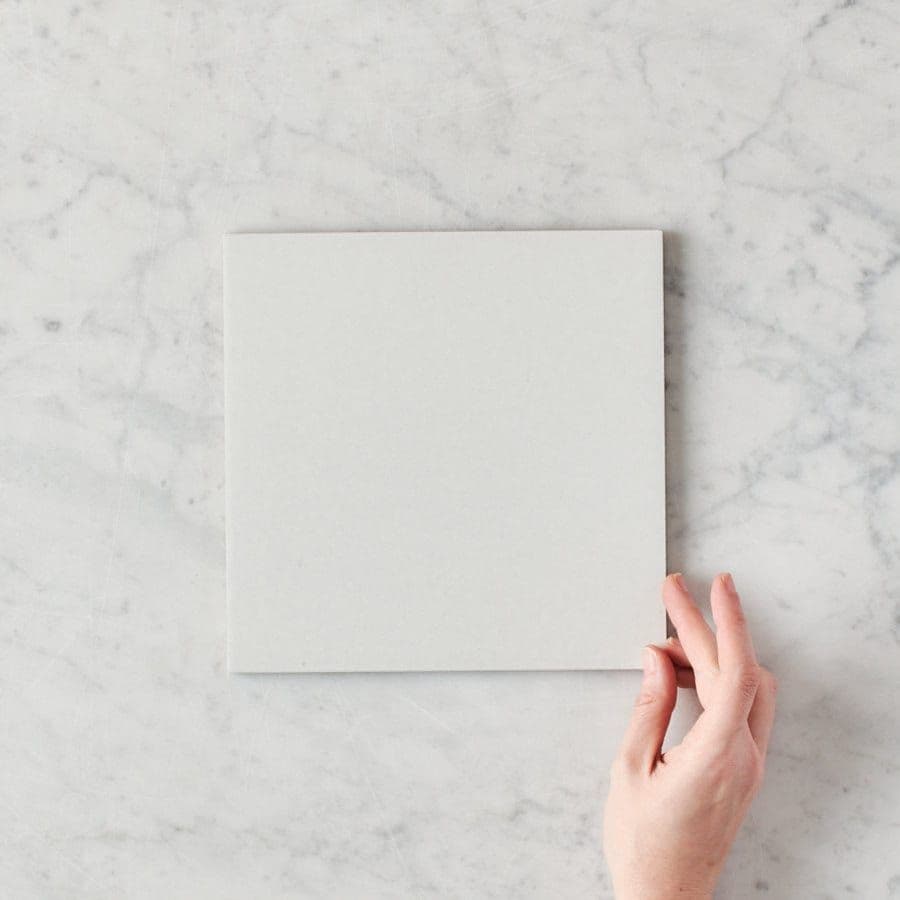 Silver Beach White Encaustic Look Square Tile