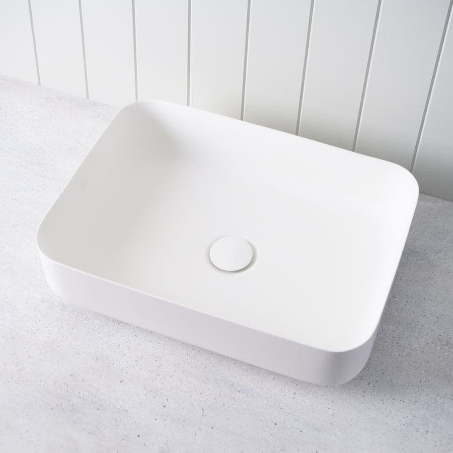 Above Counter Rectangle Basin Matte White