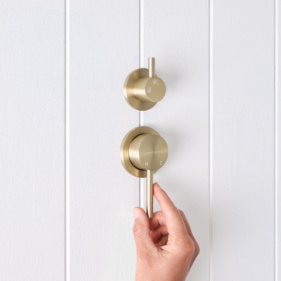 Sydney Shower Diverter and Mixer Warm Brushed Nickel