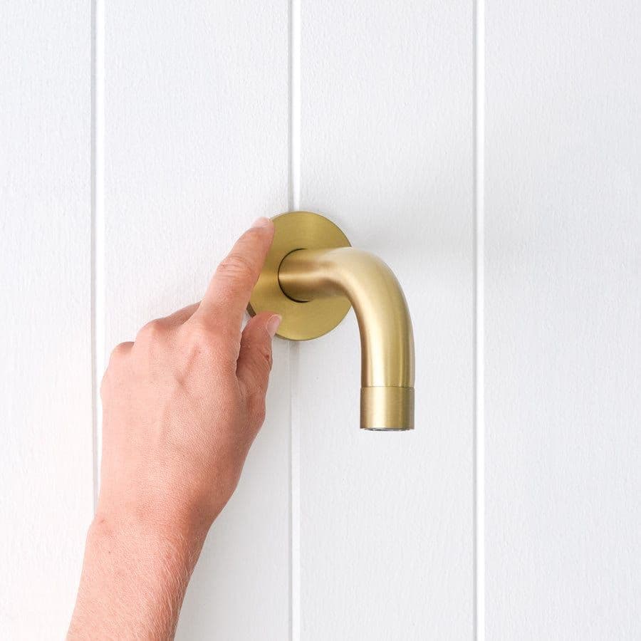 Sydney Short Wall Spout Brushed Brass