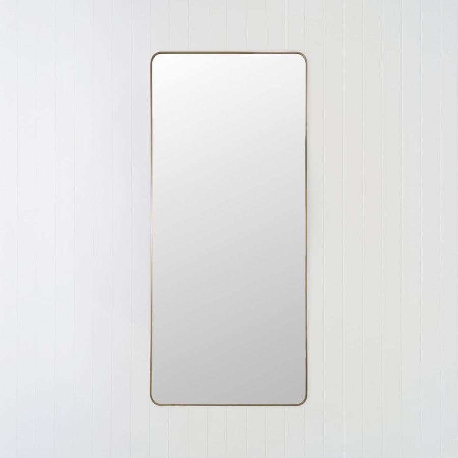 Rectangular Full Length Mirror Antique Brass
