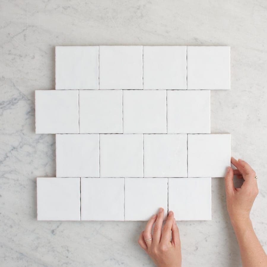 Newport Matte White Small Square Tile