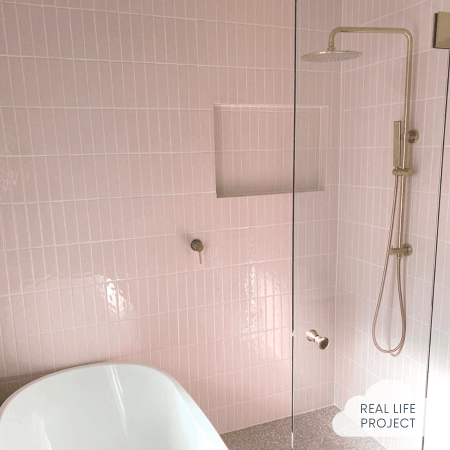 Newport Gloss Mini Subway Baby Pink Tile