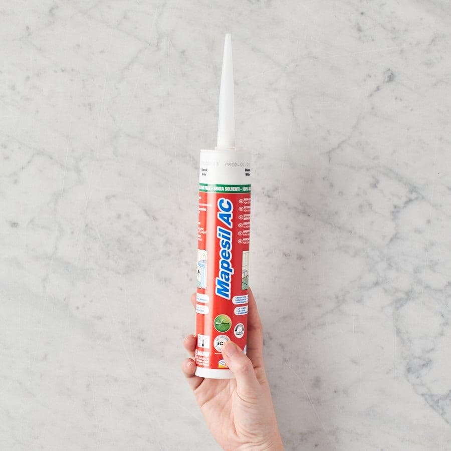 White Mapei Silicone Sealant Mapesil AC 310ml Tube