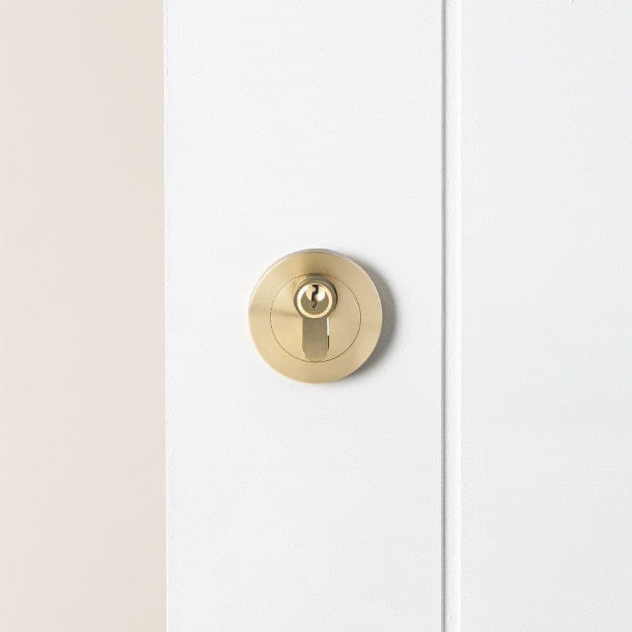 Front Door Lock Brushed Brass