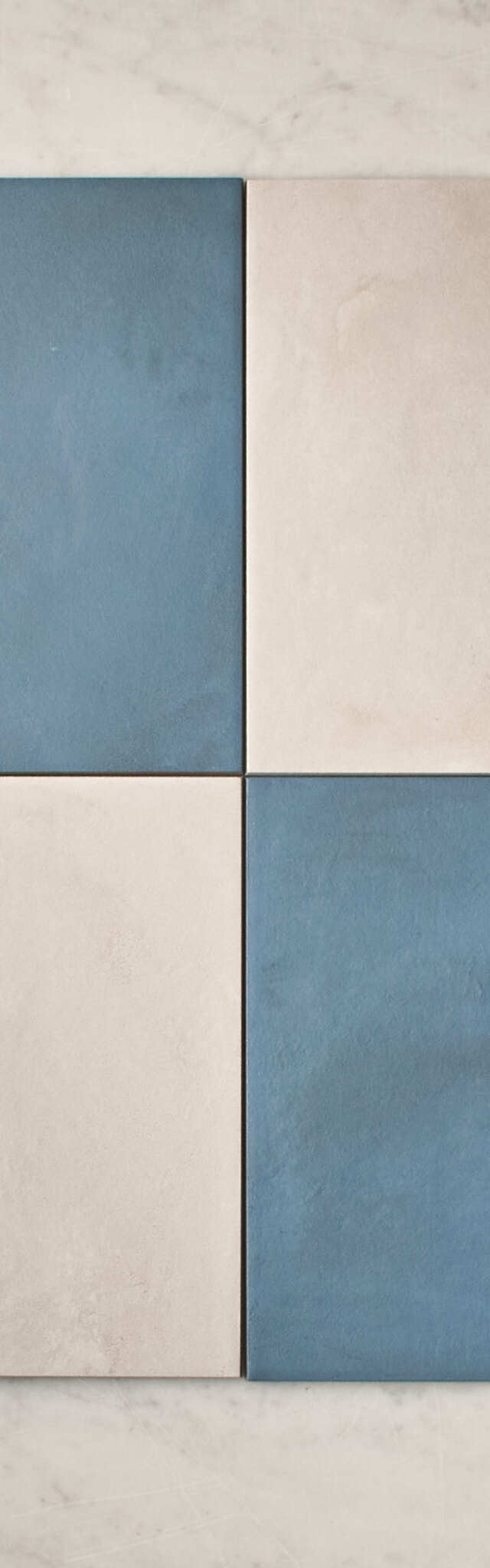Fina Ceramics TILE Bronte Checkerboard Blue & White Tile