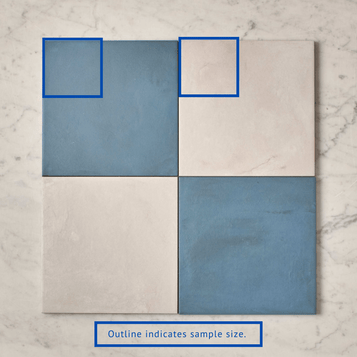 Bronte Checkerboard Blue & White Tile