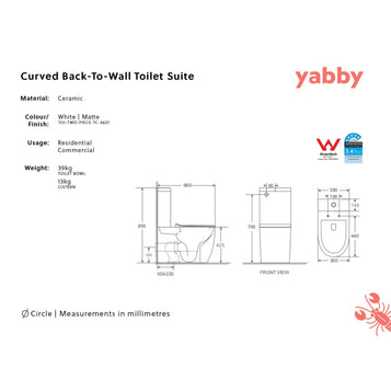 Curved Back-To-Wall Toilet Suite