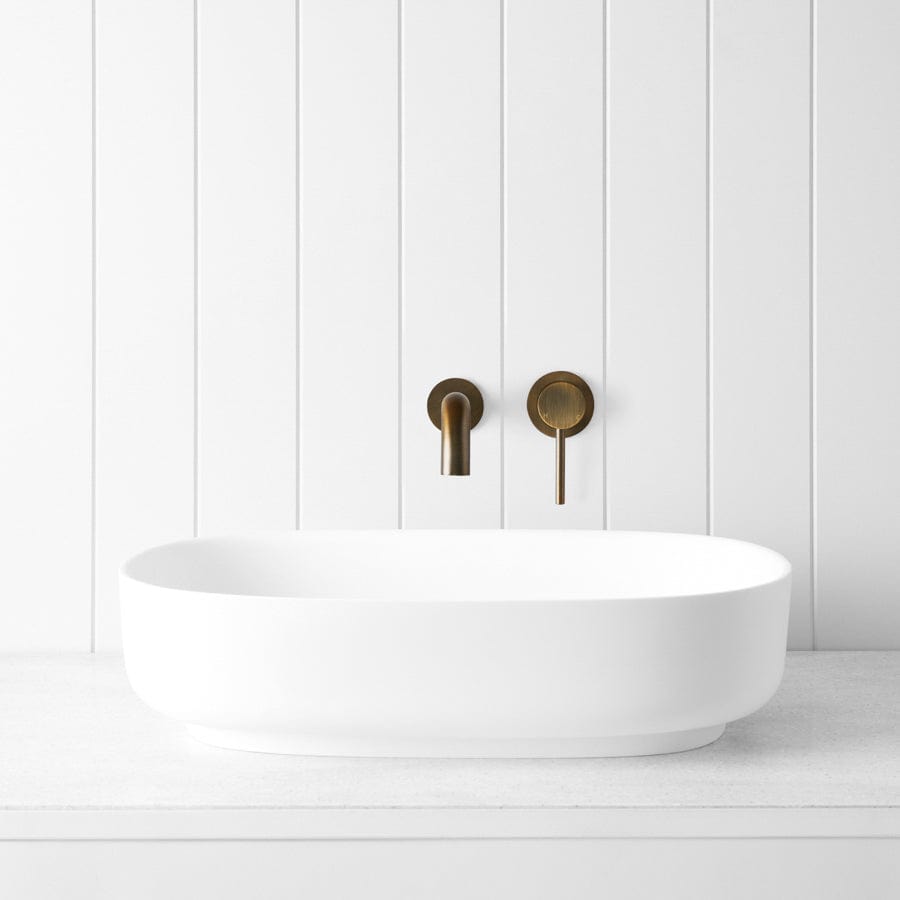 TileCloud BATHWARE Above Counter Oval Basin Matte White