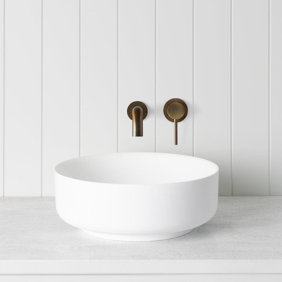 TileCloud BATHWARE Above Counter Round Basin Matte White