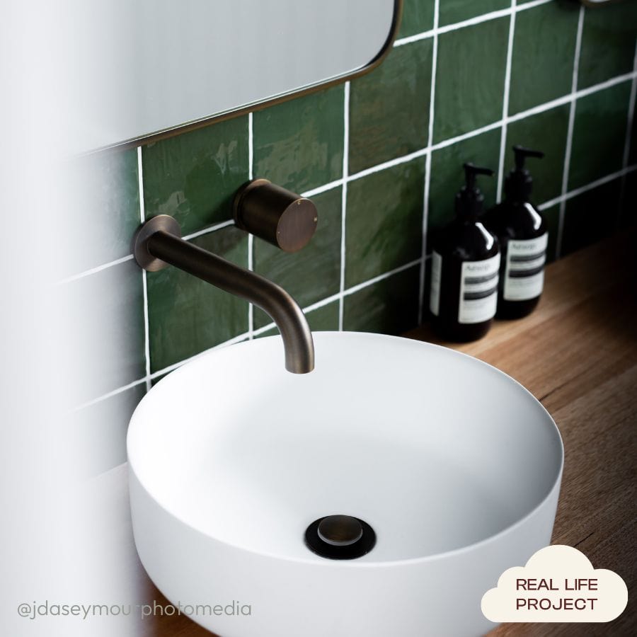 TileCloud BATHWARE Above Counter Round Basin Matte White