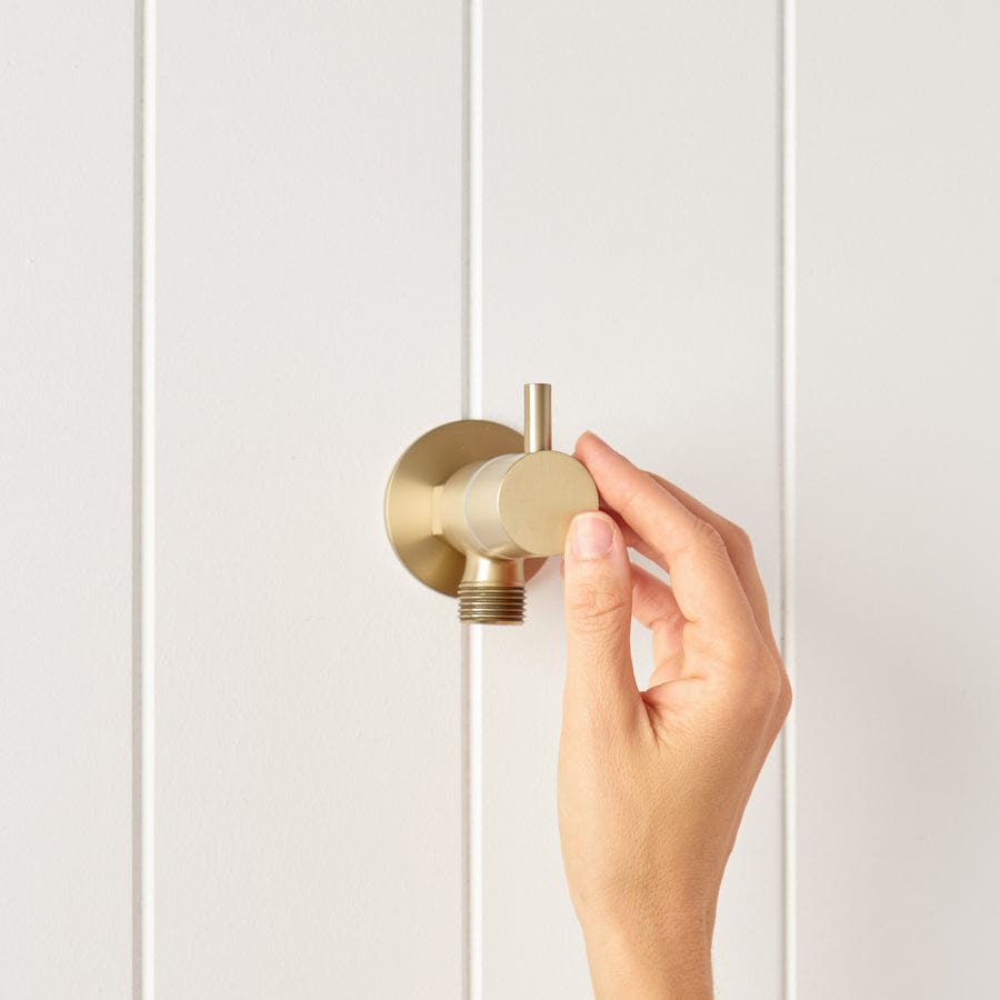 TileCloud BATHWARE Angel Valve (1/4 Turn knob) Warm Brushed Nickel