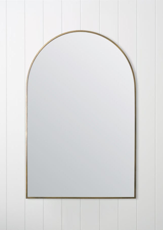 TileCloud BATHWARE Arch Mirror Antique Brass