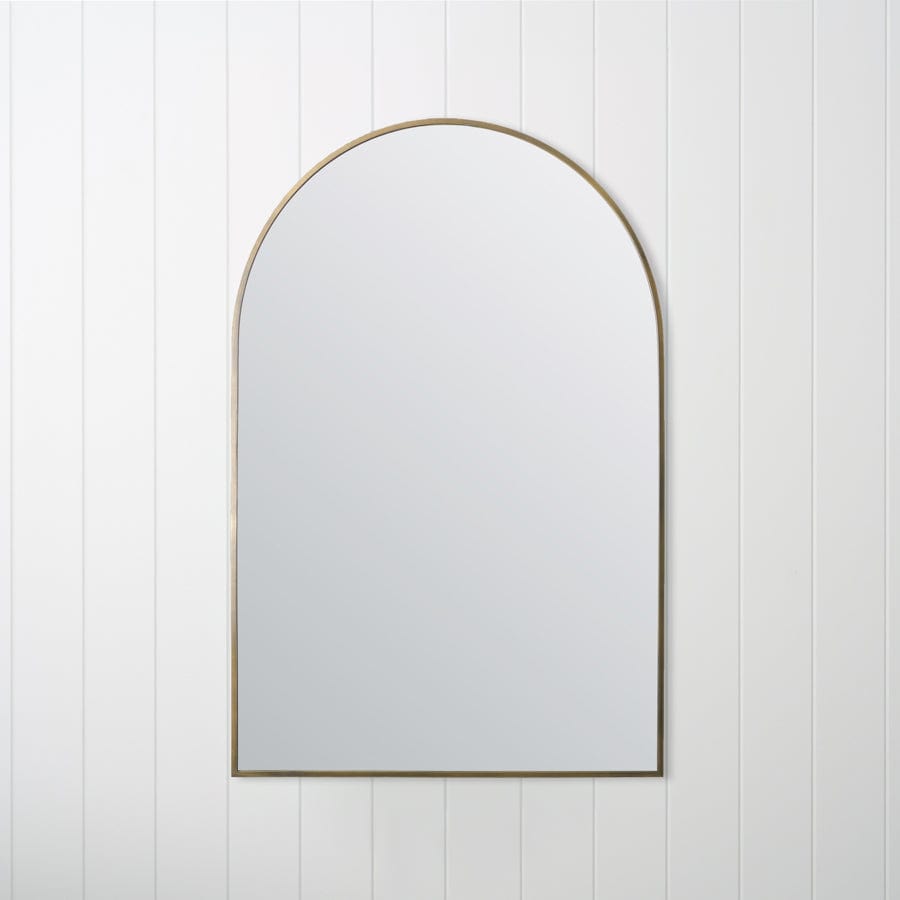 TileCloud BATHWARE Arch Mirror Antique Brass