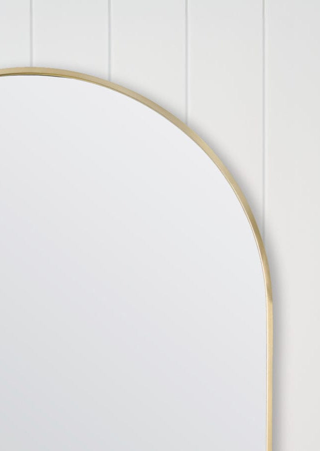 TileCloud BATHWARE Arch Mirror Brushed Brass