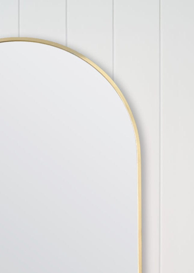 TileCloud BATHWARE Oval Mirror Brushed Brass