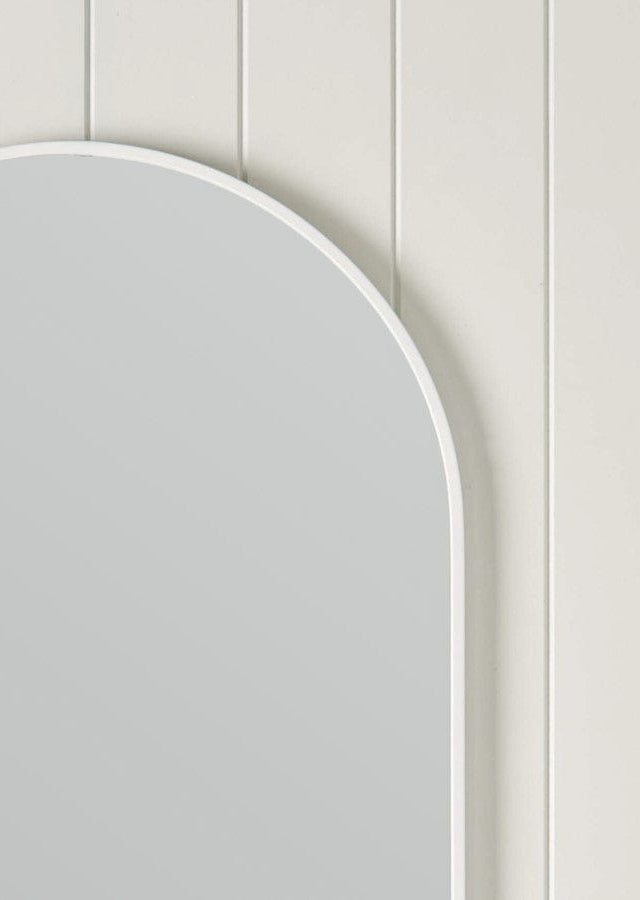 TileCloud BATHWARE Oval Mirror Matte White