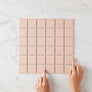 Haddon Pink Matte Medium Square Tile