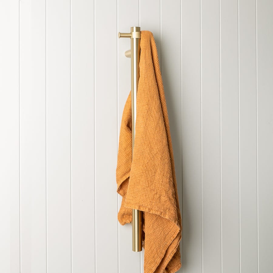 TileCloud TAPWARE Heated Towel Rail Brushed Brass