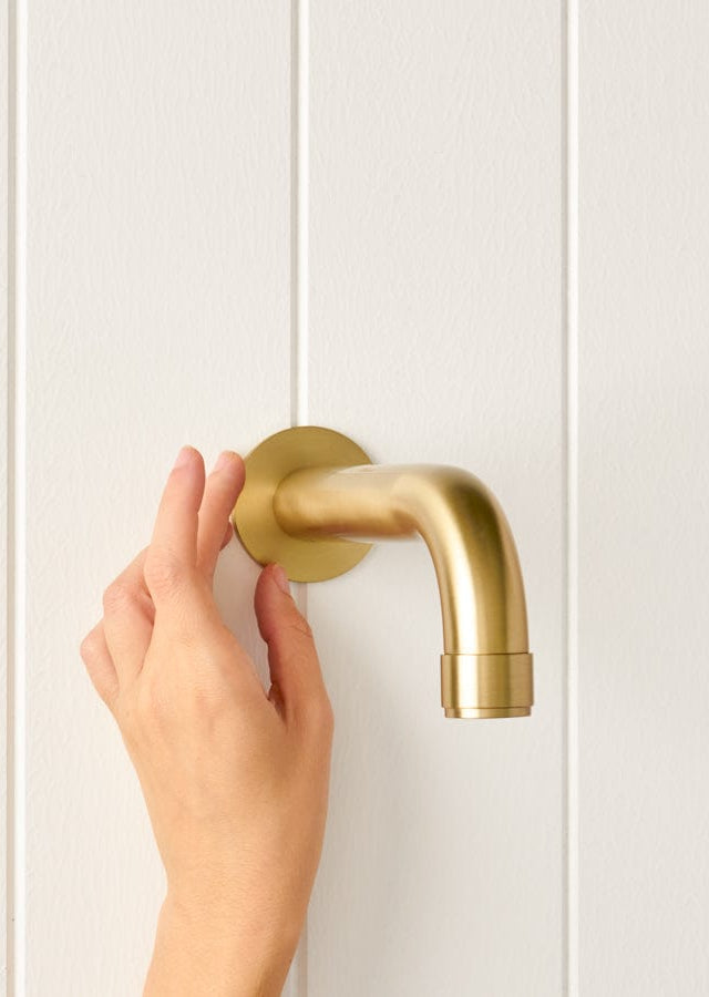 TileCloud TAPWARE Melbourne Wall Spout Brushed Brass