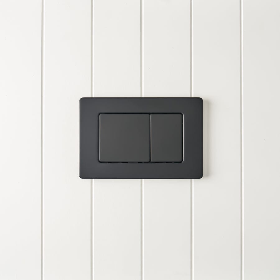 TileCloud TOILETS Angled In-Wall Toilet With Rectangle Matte Black Buttons