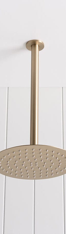 TileCloud TAPWARE Ceiling Shower Arm and Head Warm Brushed Nickel