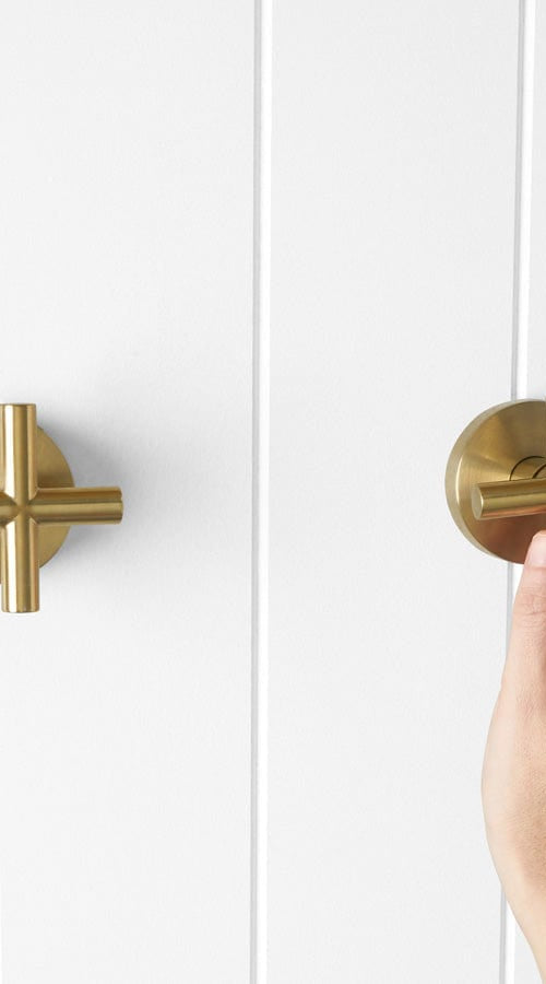 Yabby TAPWARE Cross Taps Brushed Brass