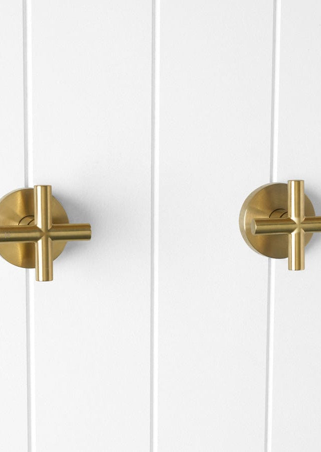 Yabby TAPWARE Cross Taps Brushed Brass