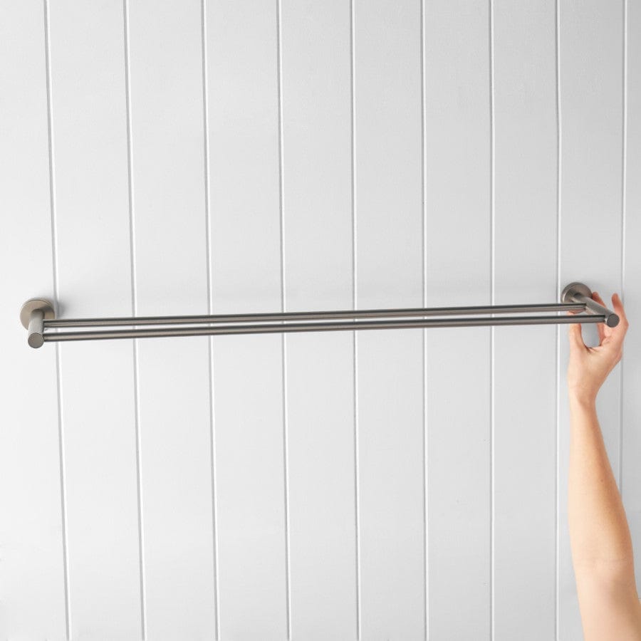 Yabby TAPWARE Double Towel Rail Gunmetal