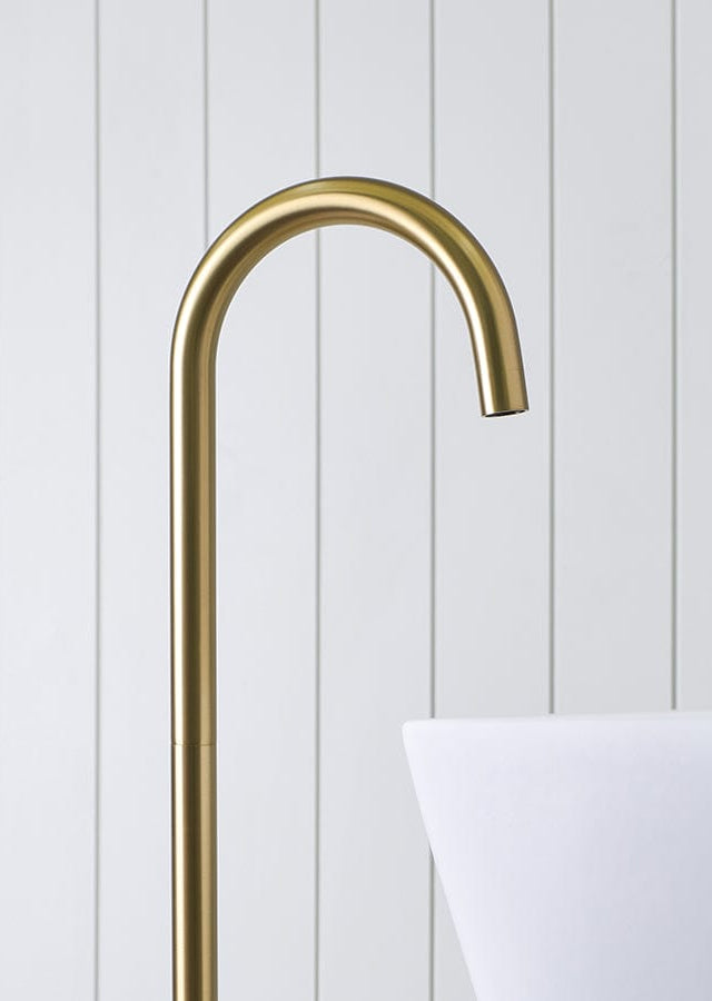 Yabby TAPWARE Freestanding Bath Spout Brushed Brass