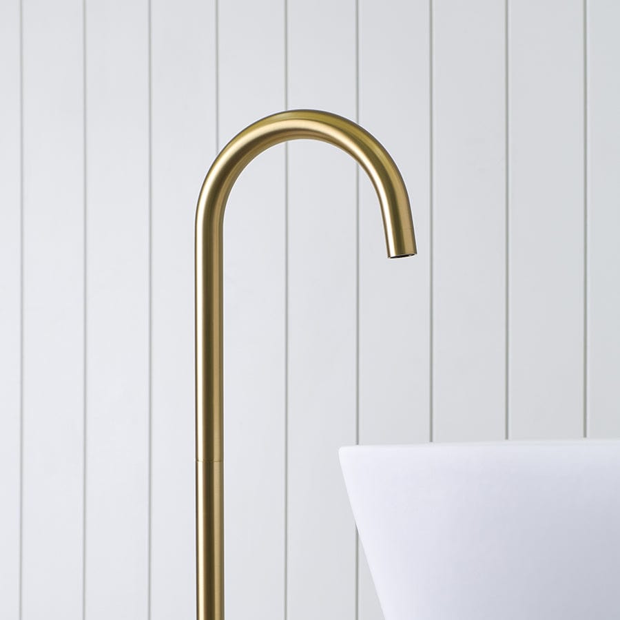 Yabby TAPWARE Freestanding Bath Spout Brushed Brass