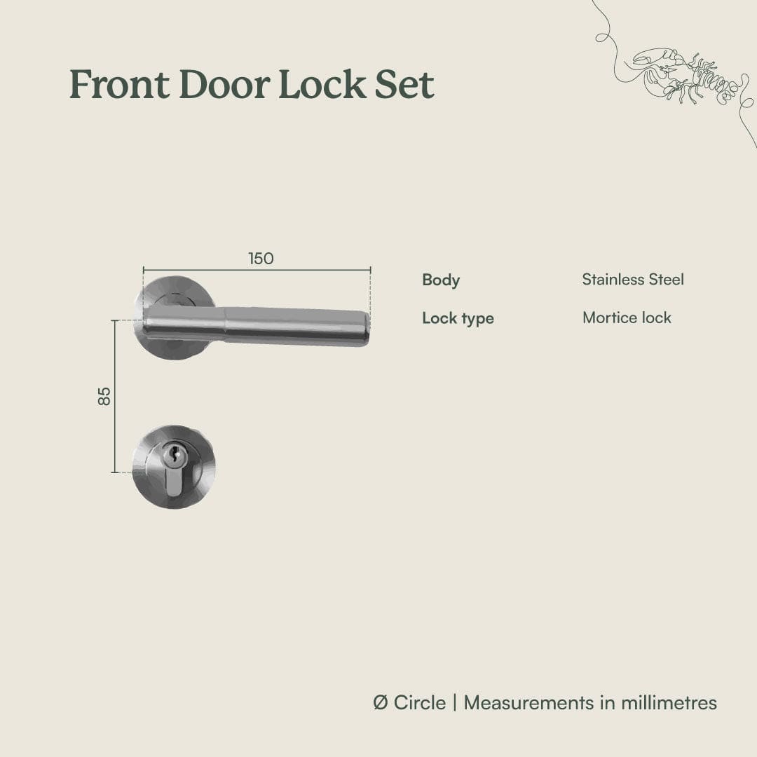 TileCloud TAPWARE Front Door Lock Set Warm Brushed Nickel