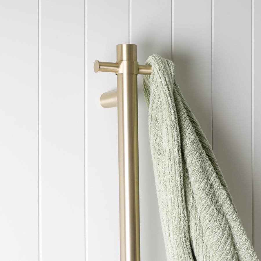 TileCloud TAPWARE Heated Towel Rail Warm Brushed Nickel