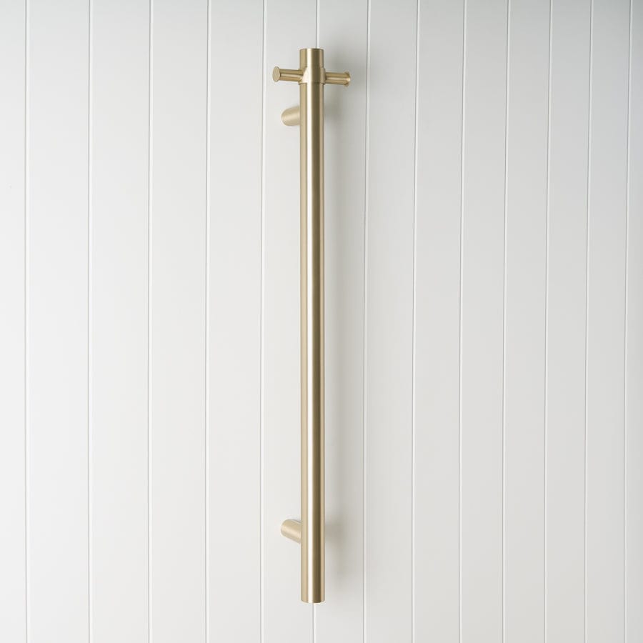 TileCloud TAPWARE Heated Towel Rail Warm Brushed Nickel