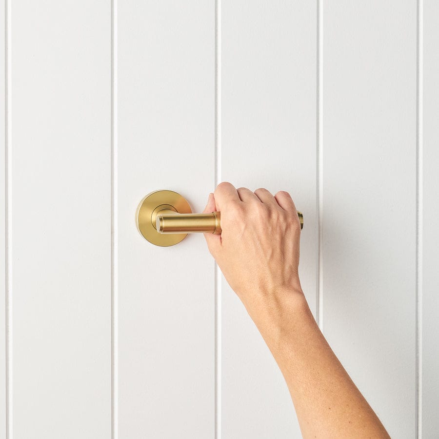 TileCloud TAPWARE Melbourne Door Handle Brushed Brass