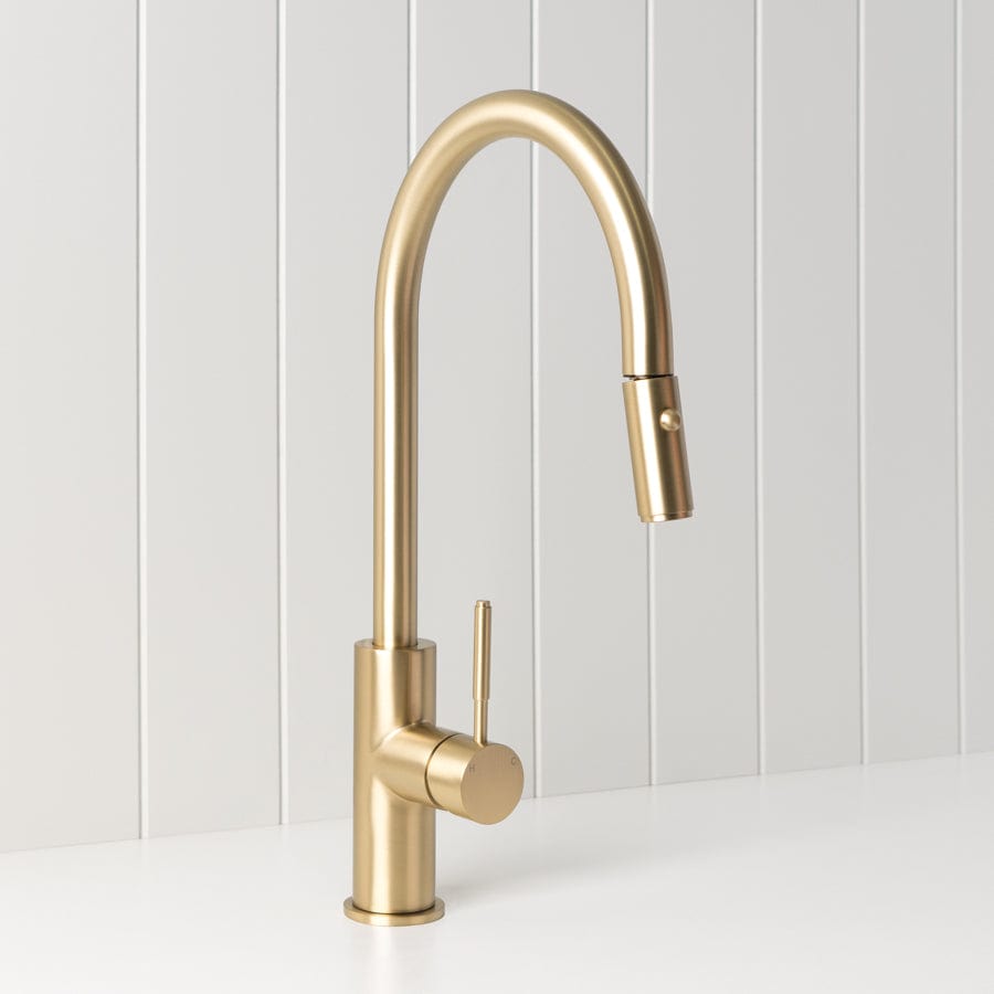 TileCloud TAPWARE Melbourne Dual Function Kitchen Mixer Brushed Brass