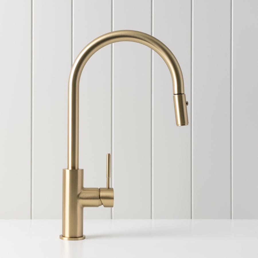 TileCloud TAPWARE Melbourne Dual Function Kitchen Mixer Brushed Brass