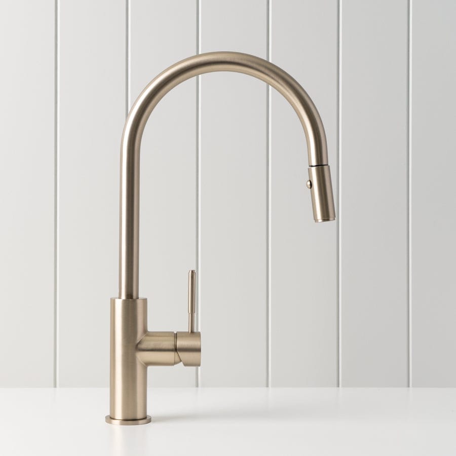 TileCloud TAPWARE Melbourne Dual Function Kitchen Mixer Warm Brushed Nickel