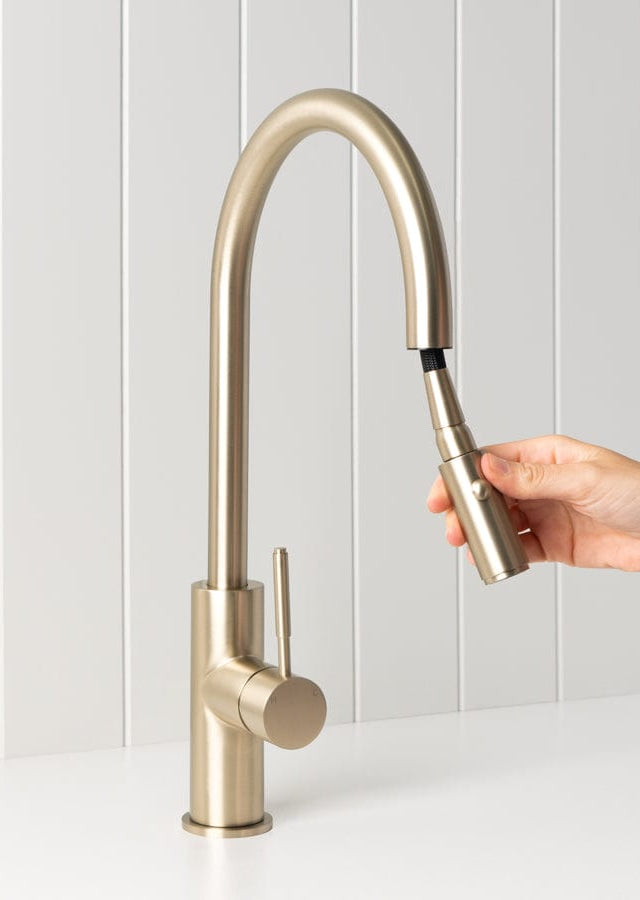 TileCloud TAPWARE Melbourne Dual Function Kitchen Mixer Warm Brushed Nickel