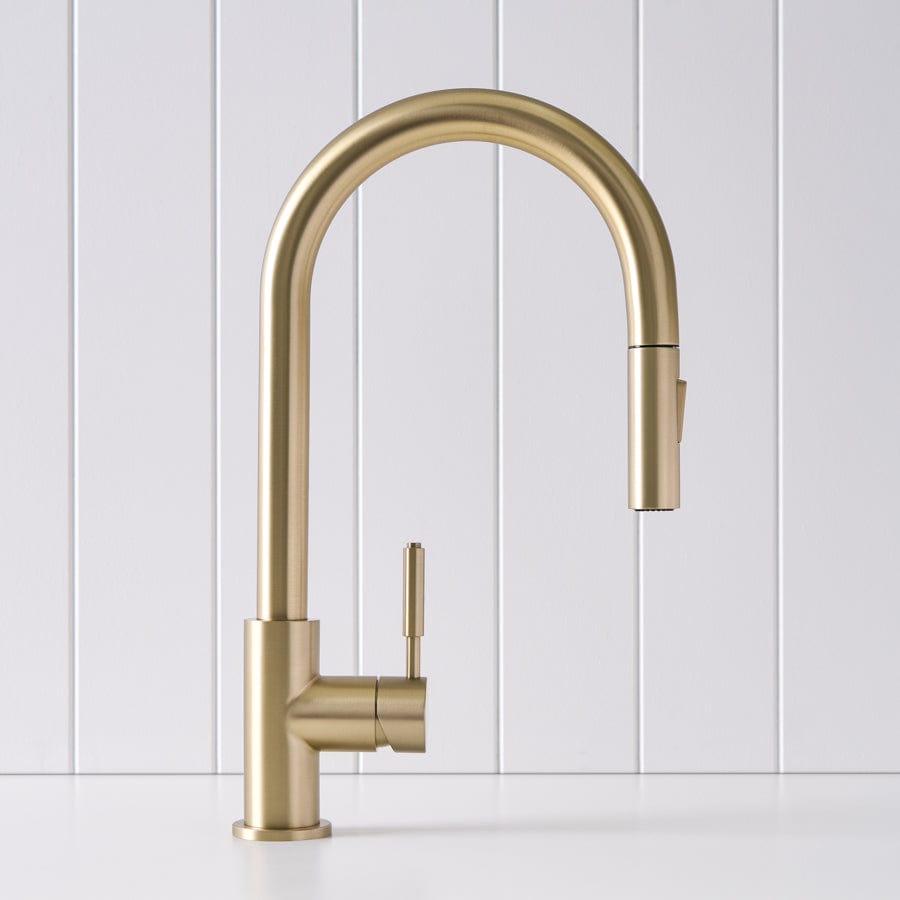 Yabby TAPWARE Melbourne Dual Function Kitchen Mixer Warm Brushed Nickel