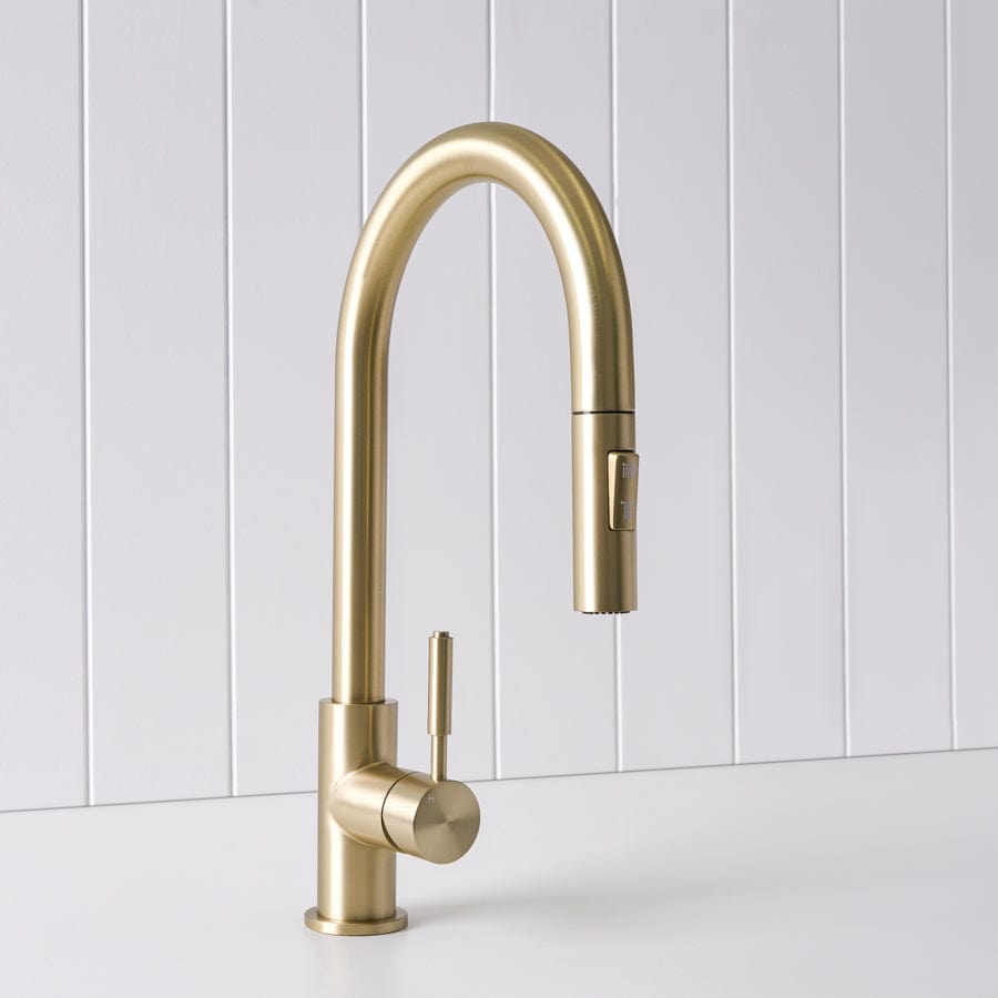 Yabby TAPWARE Melbourne Dual Function Kitchen Mixer Warm Brushed Nickel